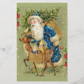 SANTA MIT DEER UND CHRISTMAS GIFTS IM WINTERSCHNEE BRIEFPAPIER (Rückseite)