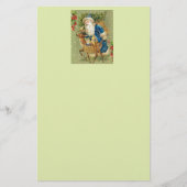 SANTA MIT DEER UND CHRISTMAS GIFTS IM WINTERSCHNEE BRIEFPAPIER (Vorderseite)