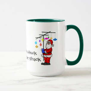 Santa mit dekorierter Antennenstelle Tasse