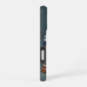 Santa mit Double Snow Globe, Weihnachten, Autor Na iPhone 16 Hülle (Rechte Seite)