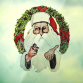 Santa mit einer Waffe Fensteraufkleber (Blatt 3)