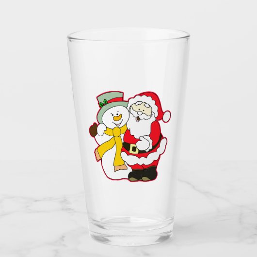 SANTA MIT EIS MANN BEI CHRISTMAS. HO! HO! HO! GLAS (Vorderseite)