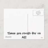 Santa mit Elfen zu vermieten Feiertagspostkarte (Rückseite)