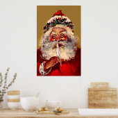 Santa mit Feather Poster (Küche)