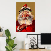 Santa mit Feather Poster (Heimbüro)