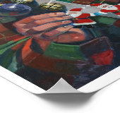 Santa mit Garland Poster (Ecke)