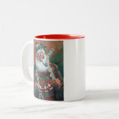 Santa mit Garland Tasse (Vorderseite Links)
