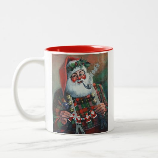 Santa mit Garland Tasse (Links)