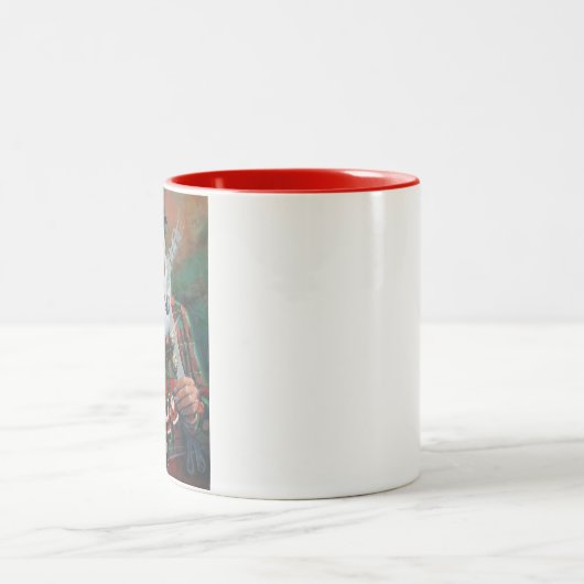 Santa mit Garland Tasse (Mittel)