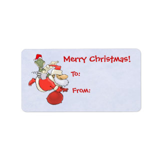 Santa mit Gator fliegen Adressaufkleber