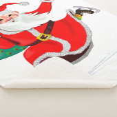 Santa mit Geschenk Weihnachten Sherpa Blanket Sherpadecke (3/4)