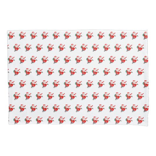 Santa mit Geschenk Weihnachtskissen Fall Kissenbezug (Vorderseite)