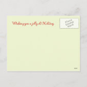 Santa mit Geschenken Feiertagspostkarte (Rückseite)