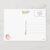 Santa mit Geschenken Feiertagspostkarte (Rückseite)