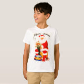 Santa mit Geschenken T-Shirt (Vorne ganz)