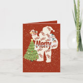 Santa mit Geschenkkarten Faltkarten Dankeskarte (Vorderseite)