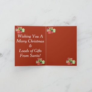 Santa mit Geschenkkarten Faltkarten Dankeskarte