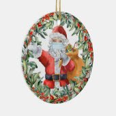Santa mit Gesichtsmaske 2020 pro Jahr zur Erinneru Keramik Ornament (Rechts)