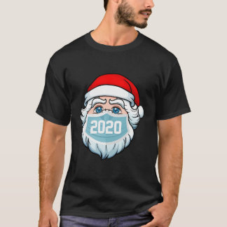 Santa mit Gesichtsmaske Weihnachten 2020 Familie P T-Shirt