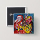 SANTA MIT GIFTS BUTTON (Vorne & Hinten)