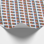 SANTA MIT GIFTS GESCHENKPAPIER (Ecke)