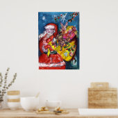 SANTA MIT GIFTS POSTER (Küche)