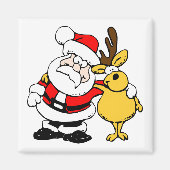 Santa mit Hirsch Magnet (Vorne)