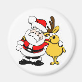 Santa mit Hirsch Magnet (Vorne)