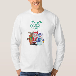 Santa mit Hirsch T-Shirt