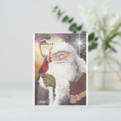 Santa mit Kardinal Feiertagspostkarte (Stehend Vorderseite)