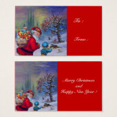 SANTA MIT KIND IM WINTERSCHNEE (Vorne & Hinten)