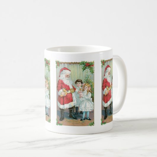 Santa mit Kindern Kaffeetasse (VorderseiteRechts)