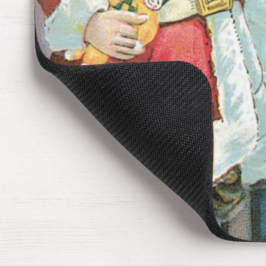 Santa mit Kindern Mousepad (Ecke)