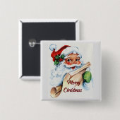 Santa mit List-Schaltfläche Button (Vorne & Hinten)