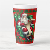 Santa mit Liste Milchtasse (Vorderseite)