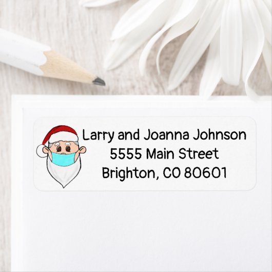 Santa mit Maske Rücksendeadresse (Insitu)