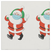 Santa mit medizinischer Maske Stoff (Nahaufnahme)