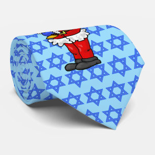 Santa mit Menorah Chrismukkah Krawatte