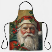 Santa mit Mistelzweig Schürze (Vorderseite)