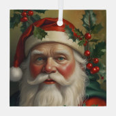 Santa mit Mistletoe Ornament Aus Glas (Rückseite)