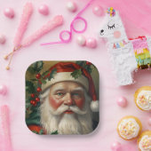 Santa mit Mistletoe Pappteller (Party)