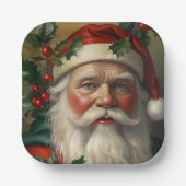 Santa mit Mistletoe Pappteller (Vorderseite)