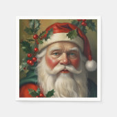 Santa mit Mistletoe Serviette (Vorderseite)