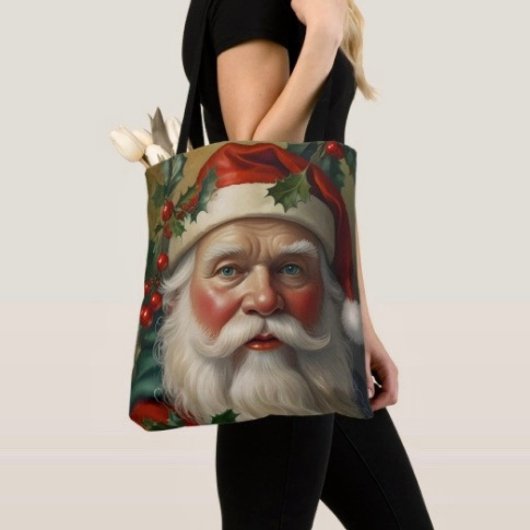 Santa mit Mistletoe Tasche