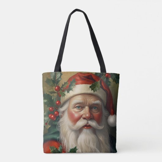 Santa mit Mistletoe Tasche (Rückseite)