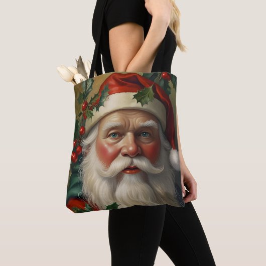 Santa mit Mistletoe Tasche (Von Nahem)