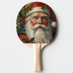 Santa mit Mistletoe Tischtennis Schläger