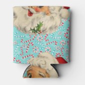 Santa mit Pfefferminzen Dosenkühler (Vorderseite)