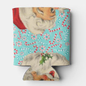 Santa mit Pfefferminzen Dosenkühler (Rückseite)