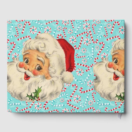 Santa mit Pfefferminzen Gästebuch (Rückseite)